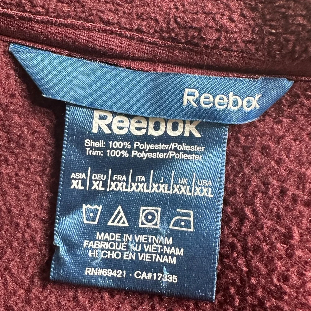 Fleece‎ Zip Up  Burgundy/Gray Jacket Size X-Large Youth